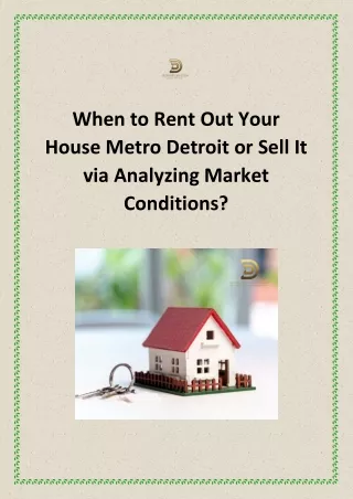 Rent Out Your House In Metro Detroit Instantly?