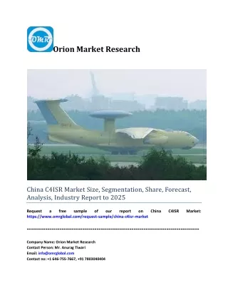 China C4ISR Market Size, Share, Trends & Forecast 2019-2025