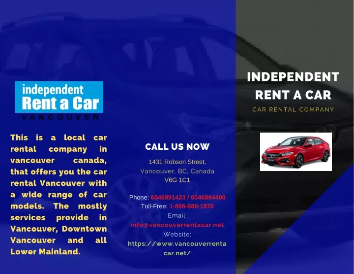 independent rent a car