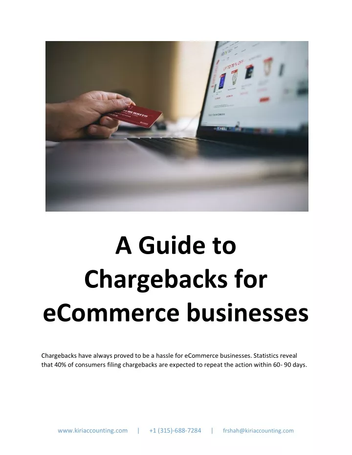 a guide to chargebacks for ecommerce businesses