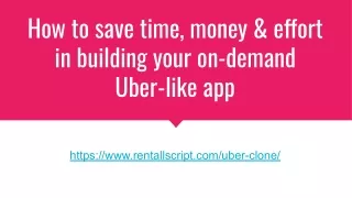 how to save time money effort in building your