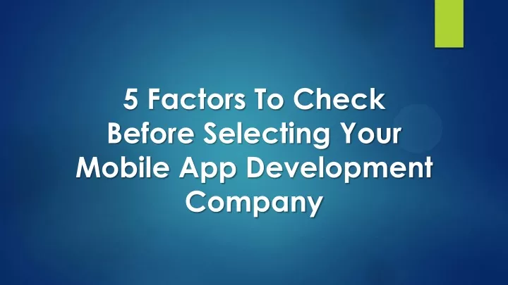 5 factors to check before selecting your mobile