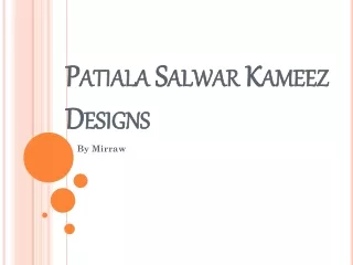 Beautiful Patiala salwar designs | by mirraw