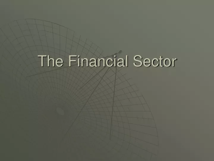 the financial sector