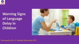 Signs of Language Delay in Children | Speech and Language Therapies in Bangalore