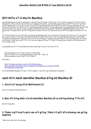 identifier bacillus b ng b test bacillus id