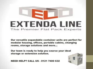 Flat Pack Storage Containers | Extendaline - Portable Office Cabins For Sale