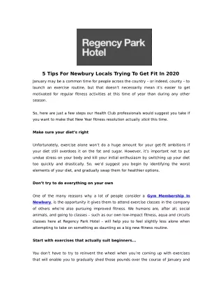 5 tips for newbury locals trying