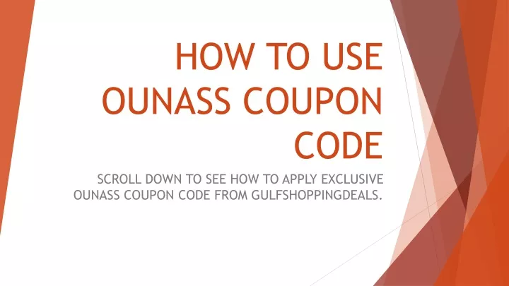 how to use ounass coupon code