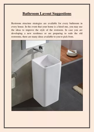bathroom layout suggestions