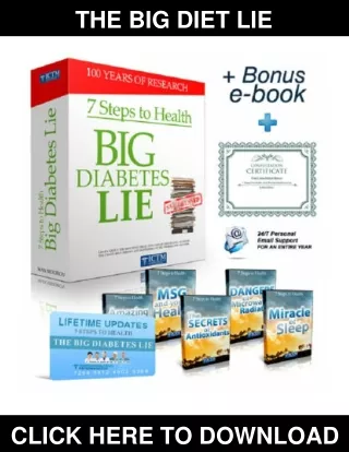 The Big Diet Lie - 7 Steps to Health PDF, eBook by Max Sidorov