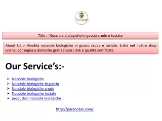 title nocciole biologiche in guscio crude