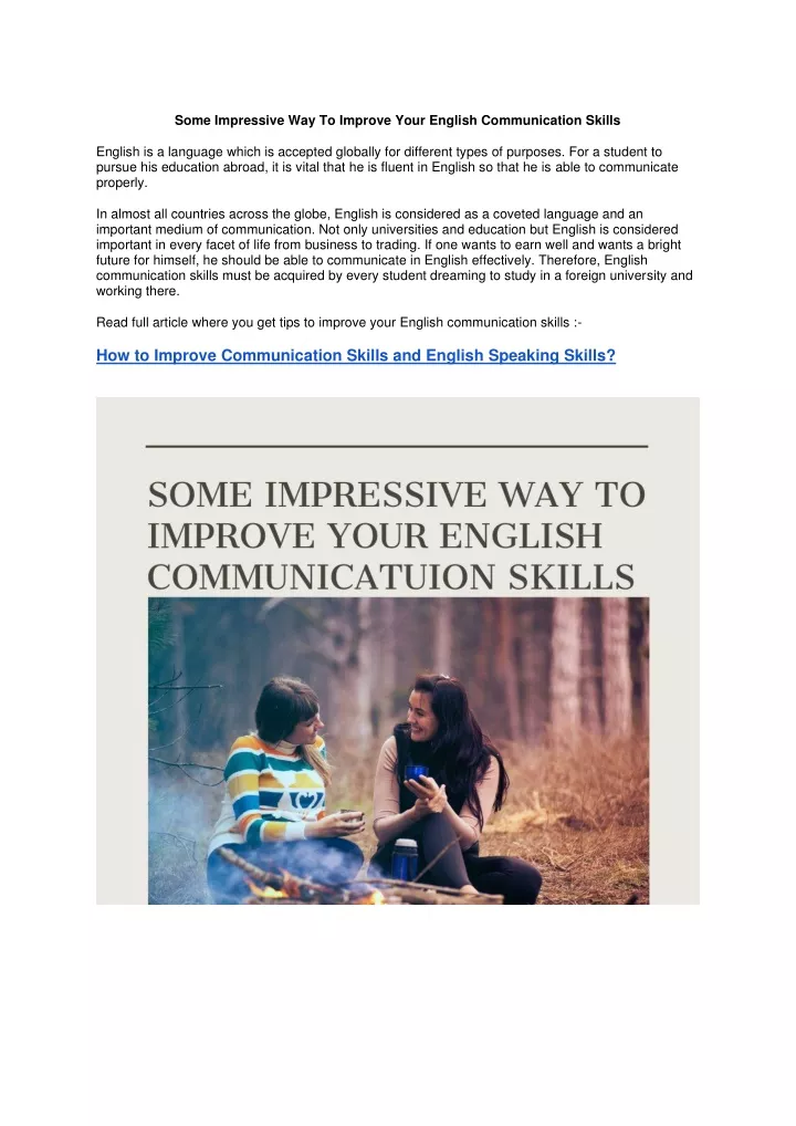 some impressive way to improve your english