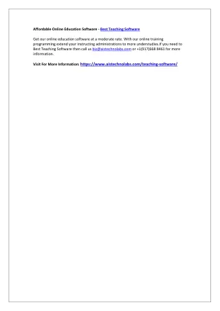 affordable online education software best