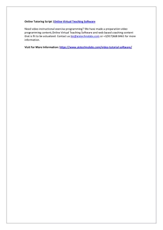 online tutoring script online virtual teaching