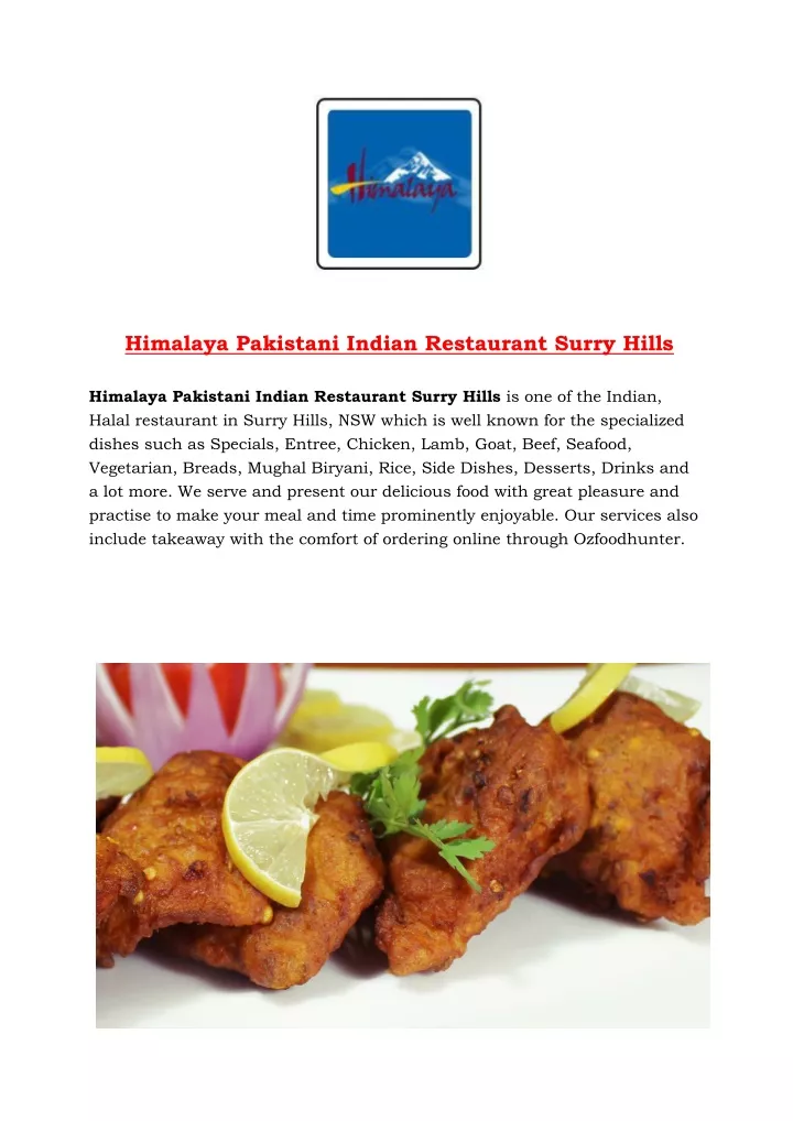 himalaya pakistani indian restaurant surry hills