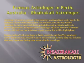 Bhadrakali Astrologer - Famous Psychic Readings in Perth, Australia: