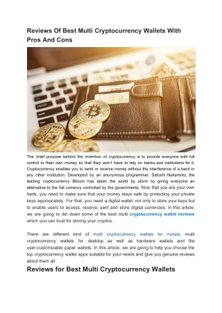 reviews of best multi cryptocurrency wallets with