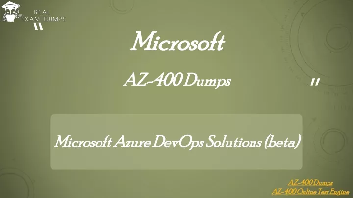 microsoft az 400 dumps