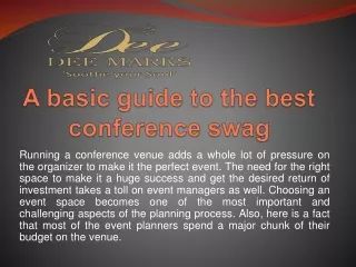 a basic guide to the best conference swag