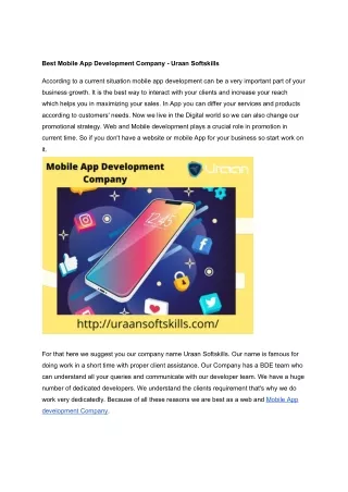 best mobile app development company uraan