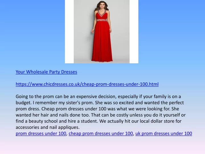 your wholesale party dresses https