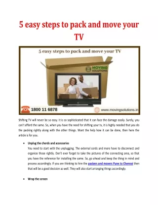 5 easy steps to pack and move your tv