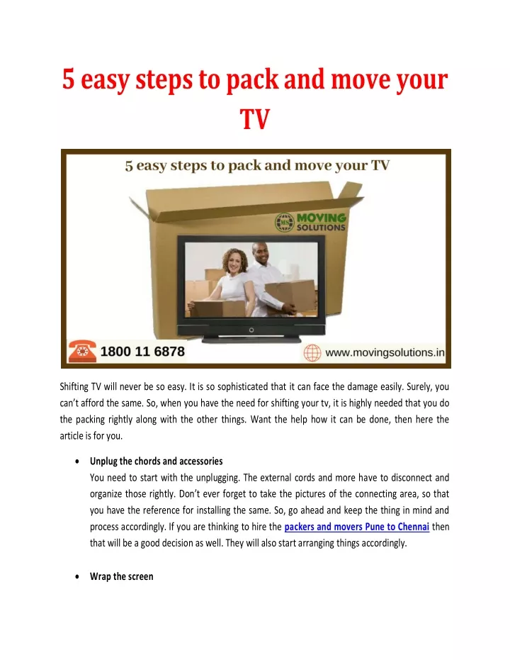5 easy steps to pack and move your tv