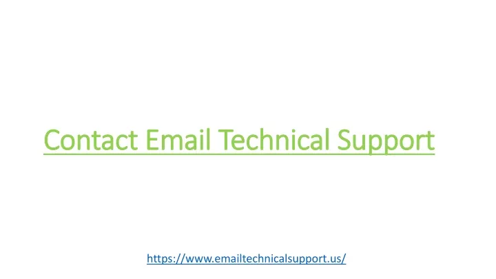 contact email technical support