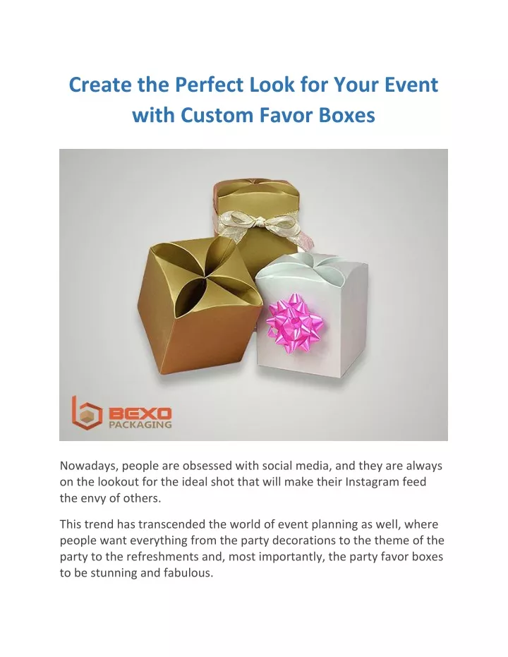 create the perfect look for your event with