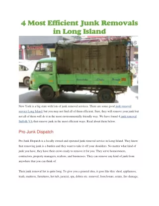 Junk removal service Long Island