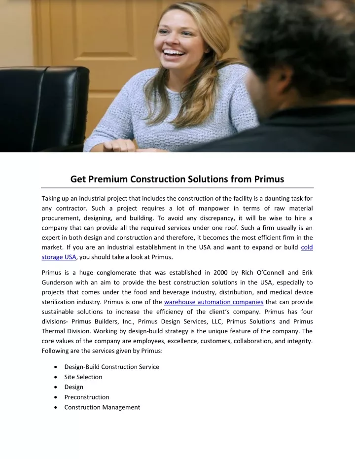 get premium construction solutions from primus