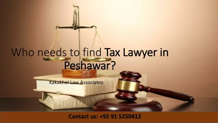 who needs to find tax lawyer in peshawar