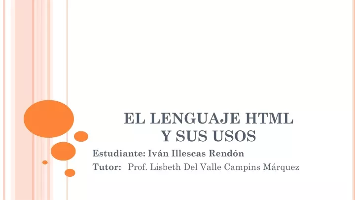 el lenguaje html y sus usos