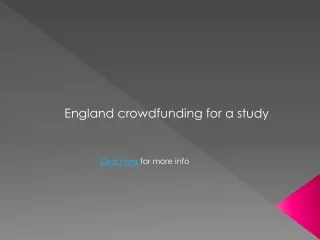 England crowdfunding for a study