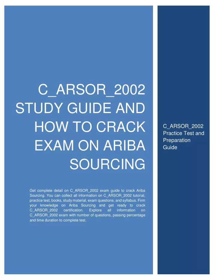 c arsor 2002 study guide and how to crack exam