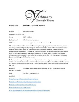 Visionary Centre for Women