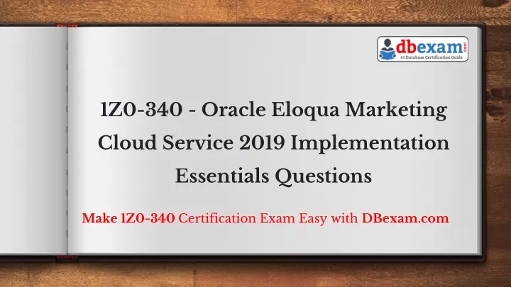 1z0 340 oracle eloqua marketing