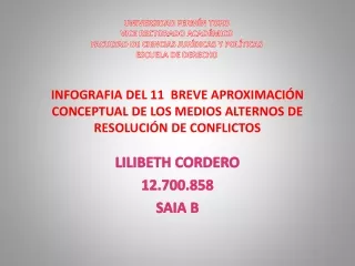 TEMA 11: Breve aproximación conceptual de los medios alternos de resolución de conflictos