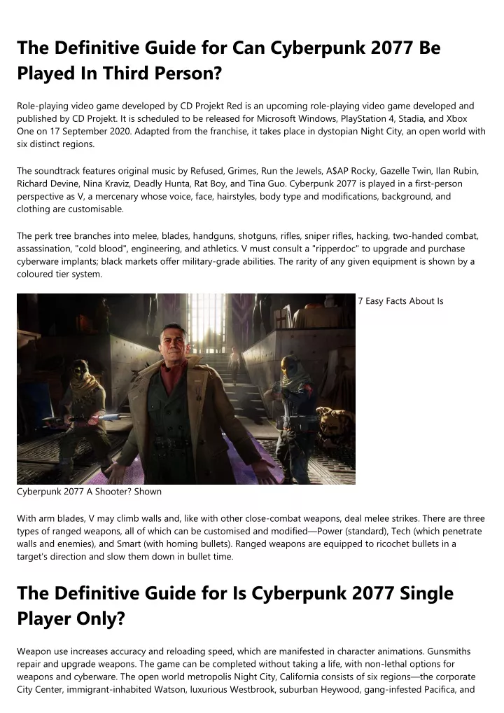 the definitive guide for can cyberpunk 2077