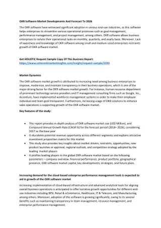 okr software market developments and forecast