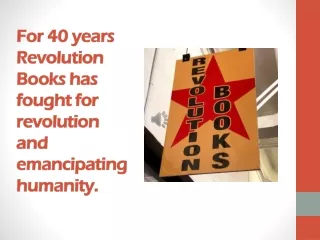 Revolution Books 40th Anniversary