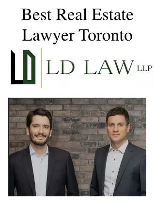 Best Real Estate Lawyer Toronto