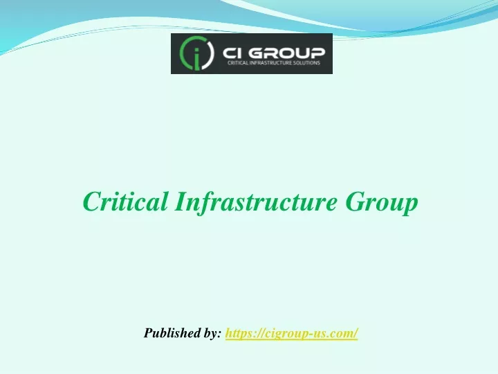 critical infrastructure group published by https