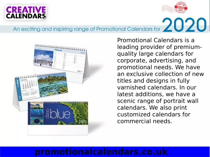 promotional calendars is a leading provider