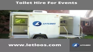 Affordable Portable Toilet Hire For Event- Letloos Ltd