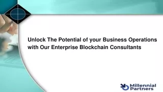 Unlock the potential of your business operations with our enterprise blockchain consultants