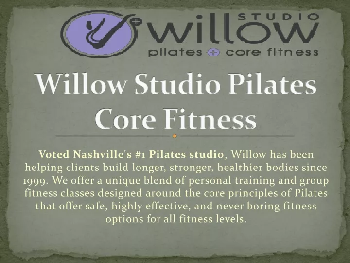 willow studio pilates core fitness
