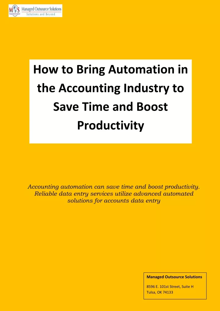 how to bring automation in the accounting