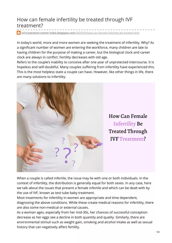 how can female infertility be treated through
